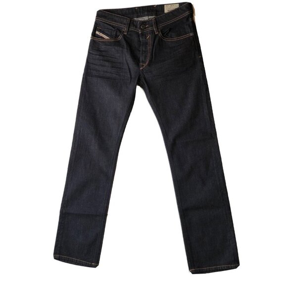 DIESEL Mens Blue Denim Waykee 0R8J4 Regular Straight Jeans Size W26 L30 - Picture 1 of 12